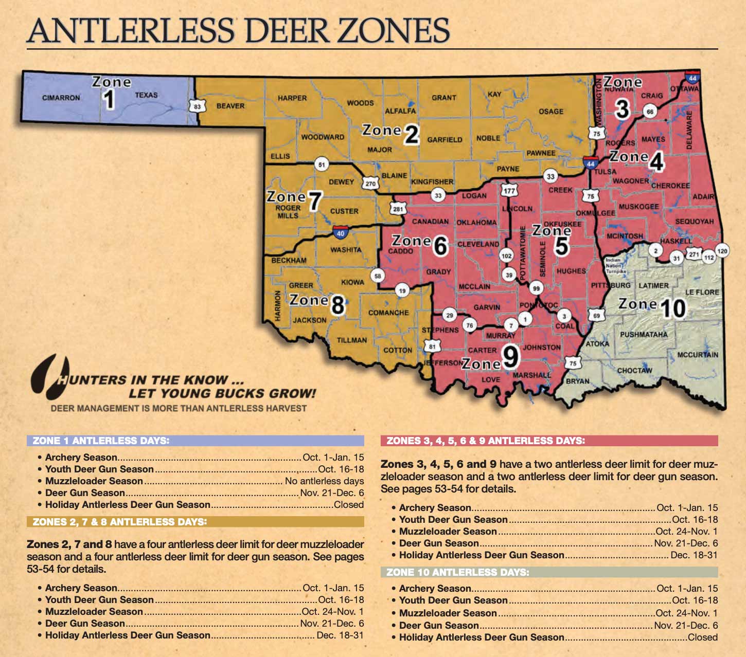 2020/2021 Antlerless Deer Zones Map